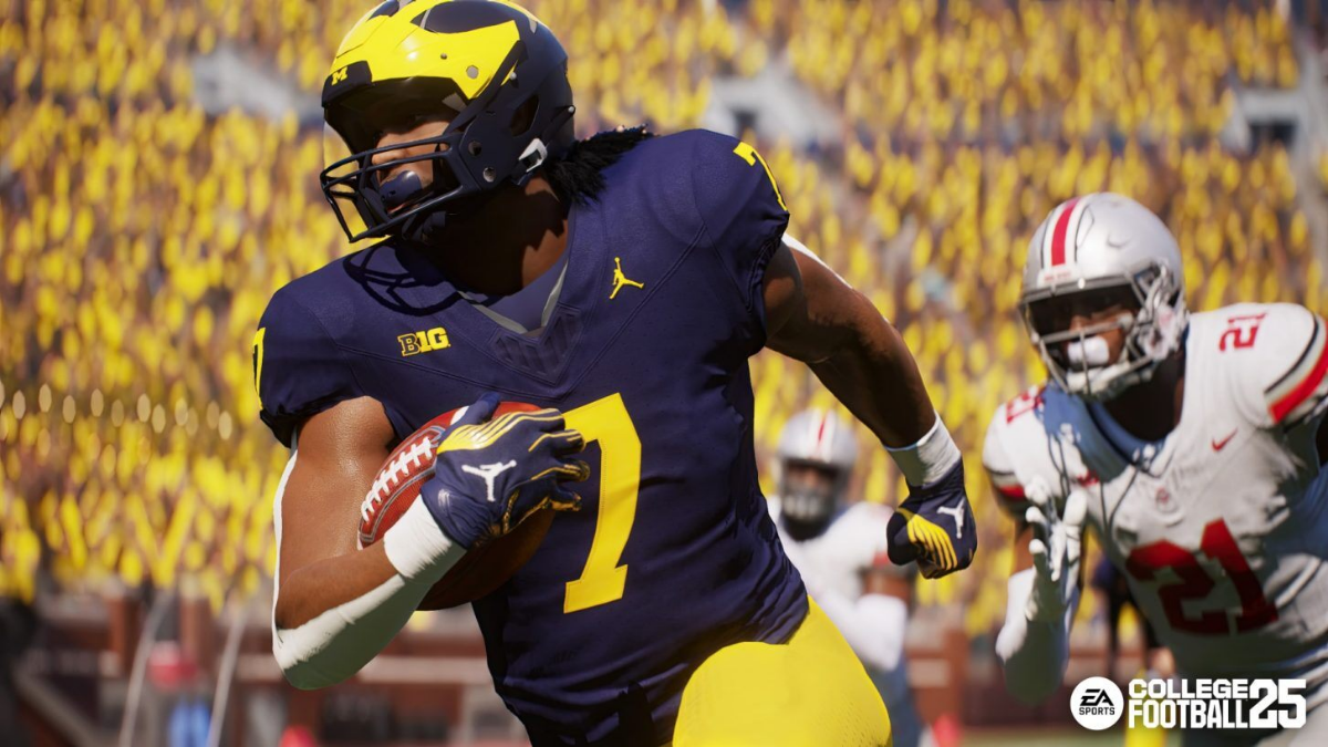 EA College Football 25 Michigan Donovan Edwards Plowing Through People